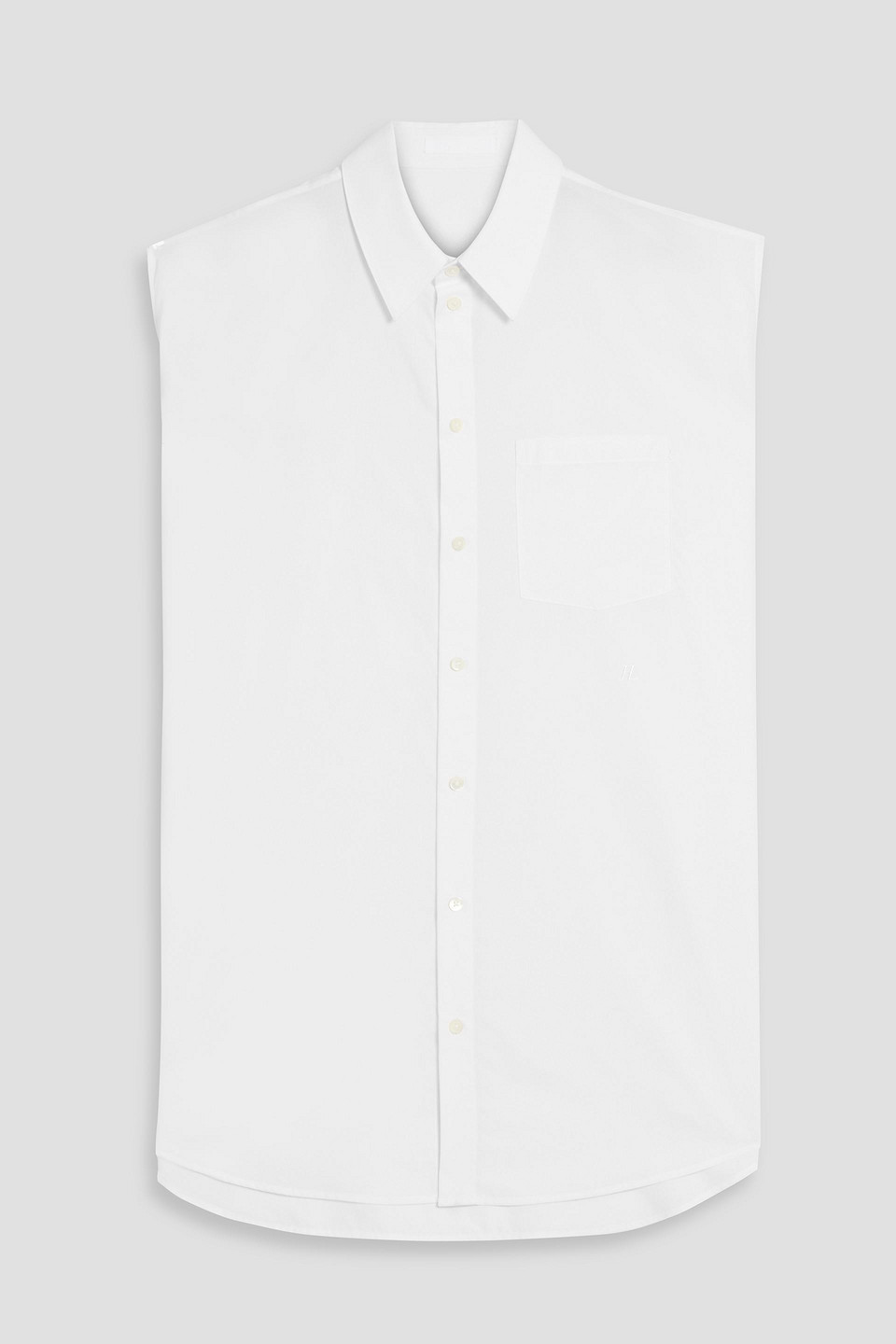 Helmut Lang Cotton-poplin Top In White
