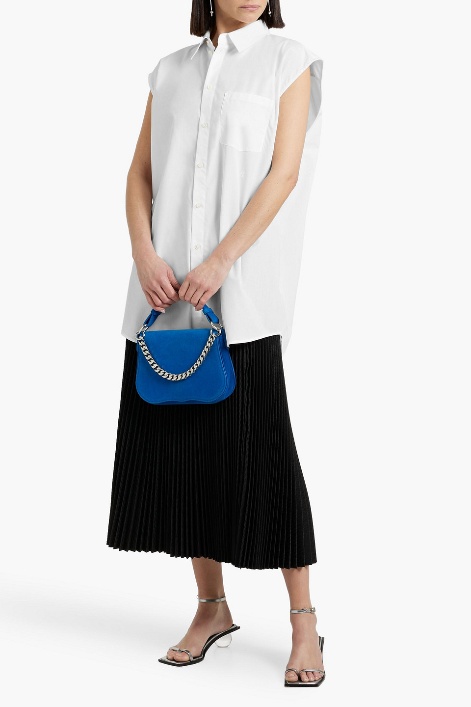 Helmut Lang Cotton-poplin Top In White