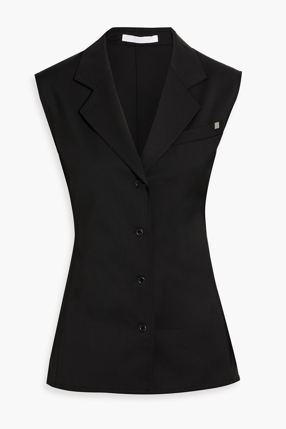 Helmut Lang Wool-twill Vest In Black