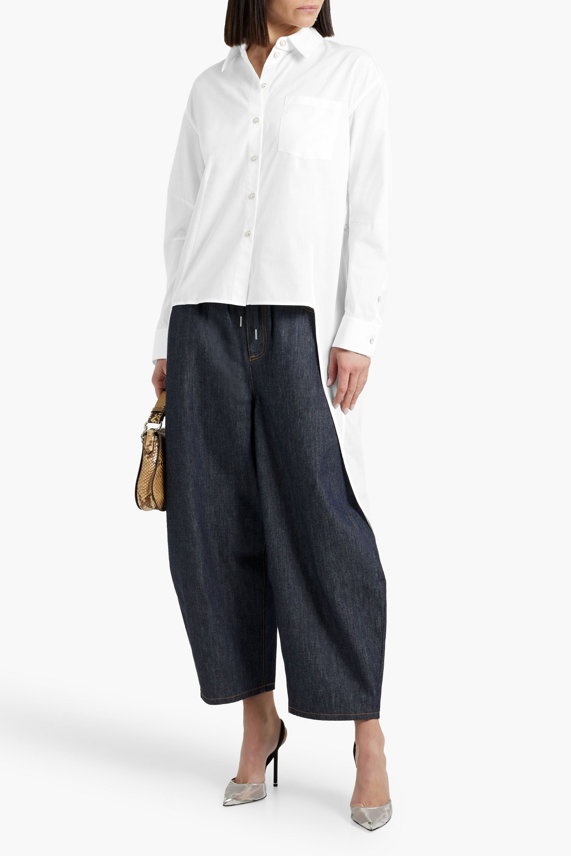 Helmut Lang Apex Tail asymmetric cotton-poplin shirt