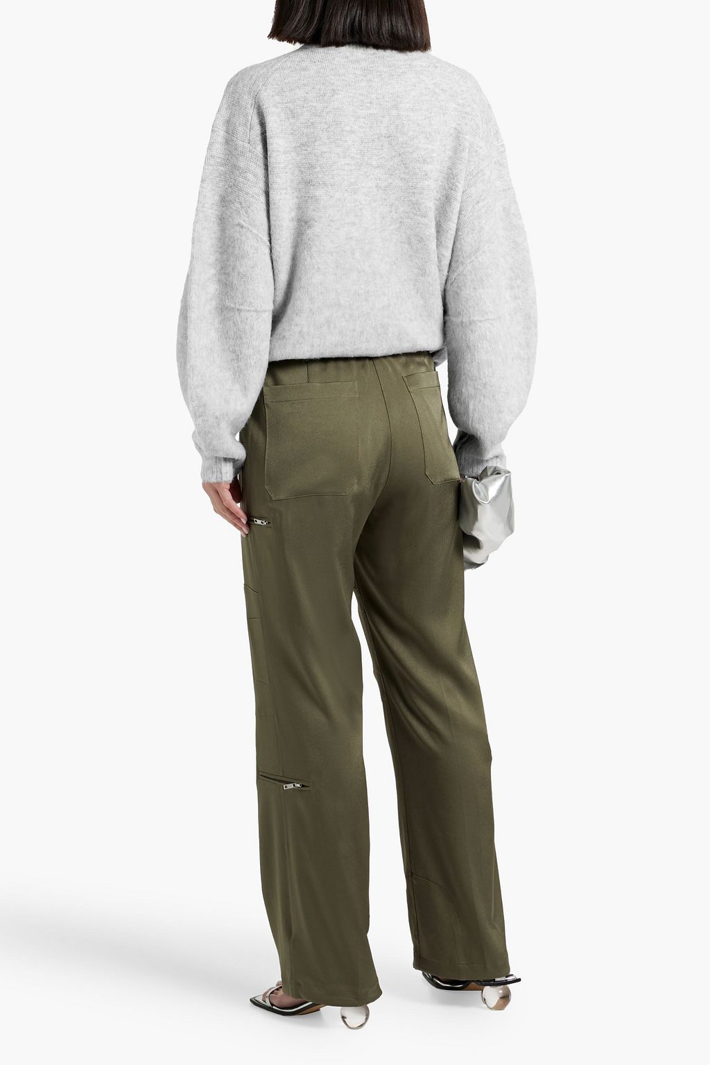 HELMUT LANG Flight satin-crepe cargo pants
