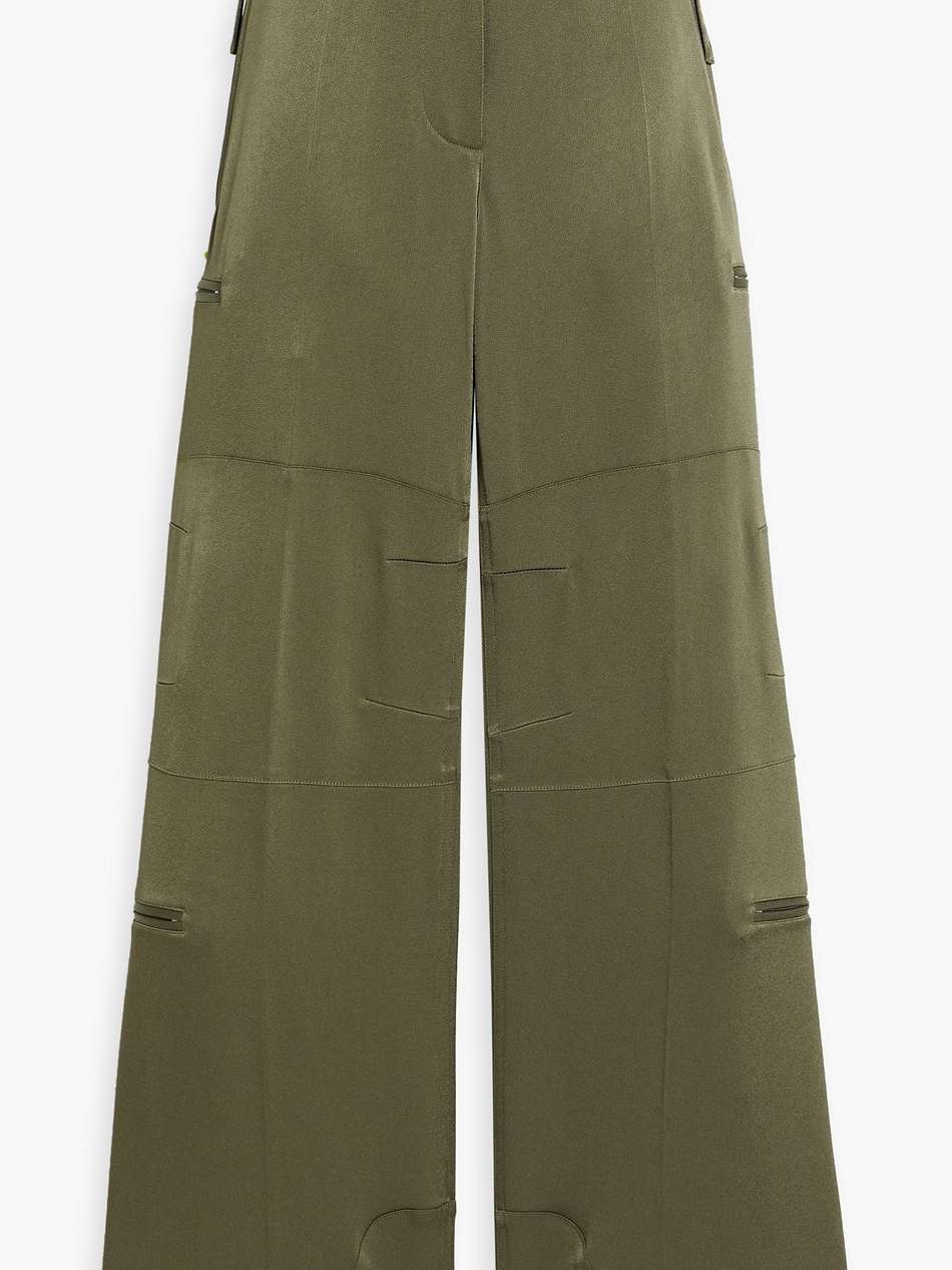 flight satin-crepe cargo pants
