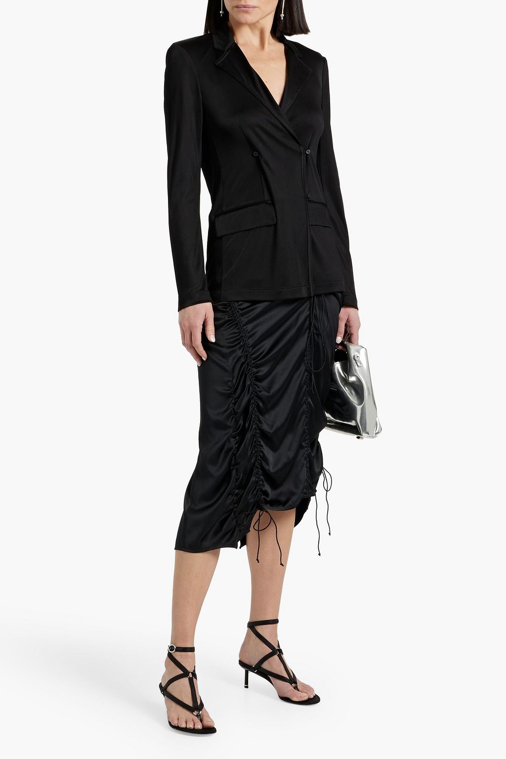 HELMUT LANG Double-breasted jersey blazer