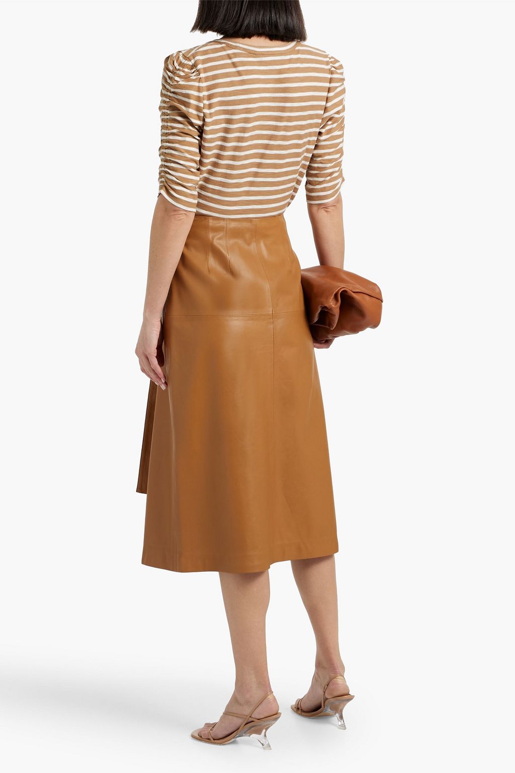 VERONICA BEARD Netto striped slub Pima cotton-jersey top