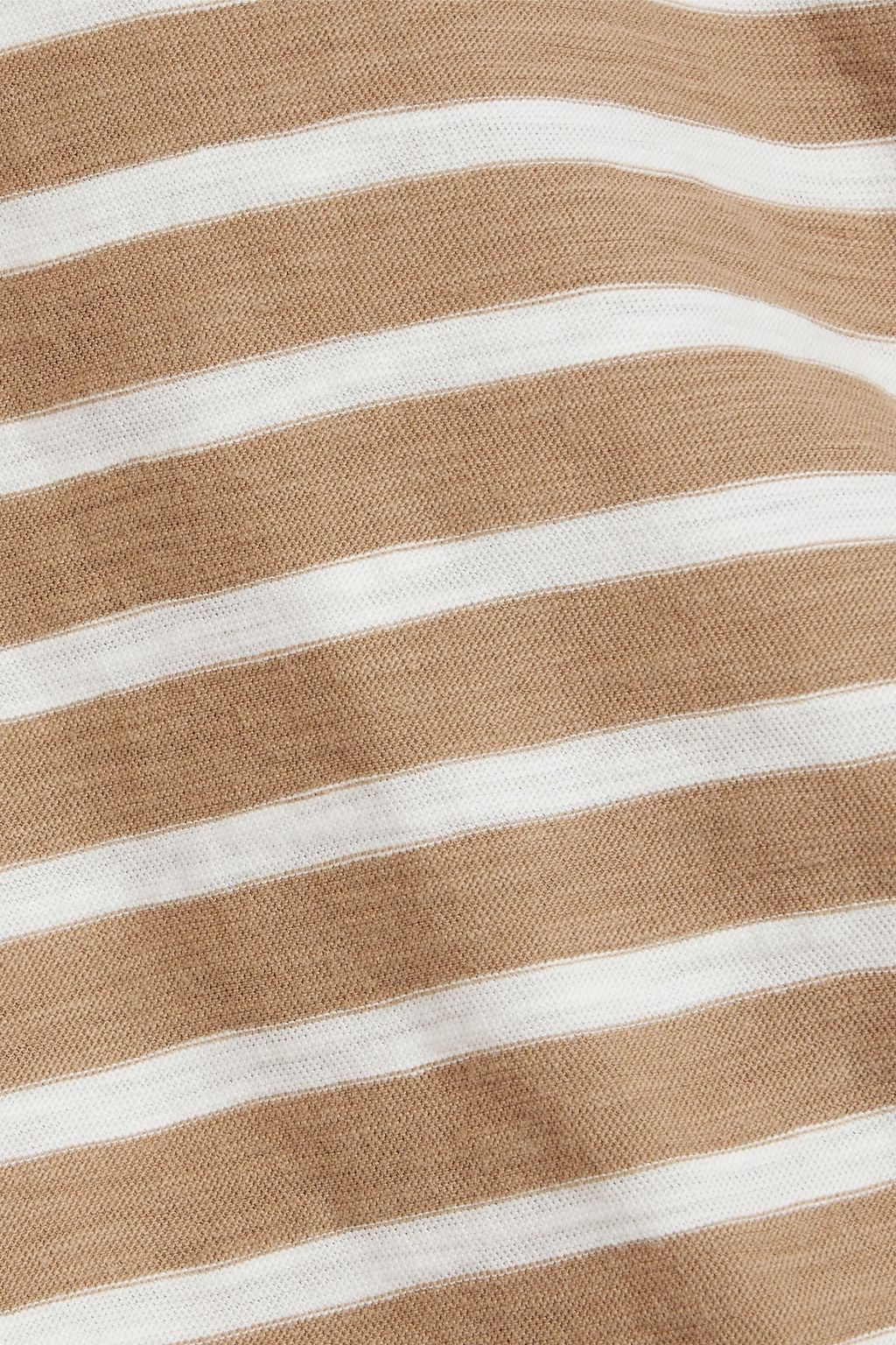 VERONICA BEARD Travis ruched striped slub Pima cotton-jersey top