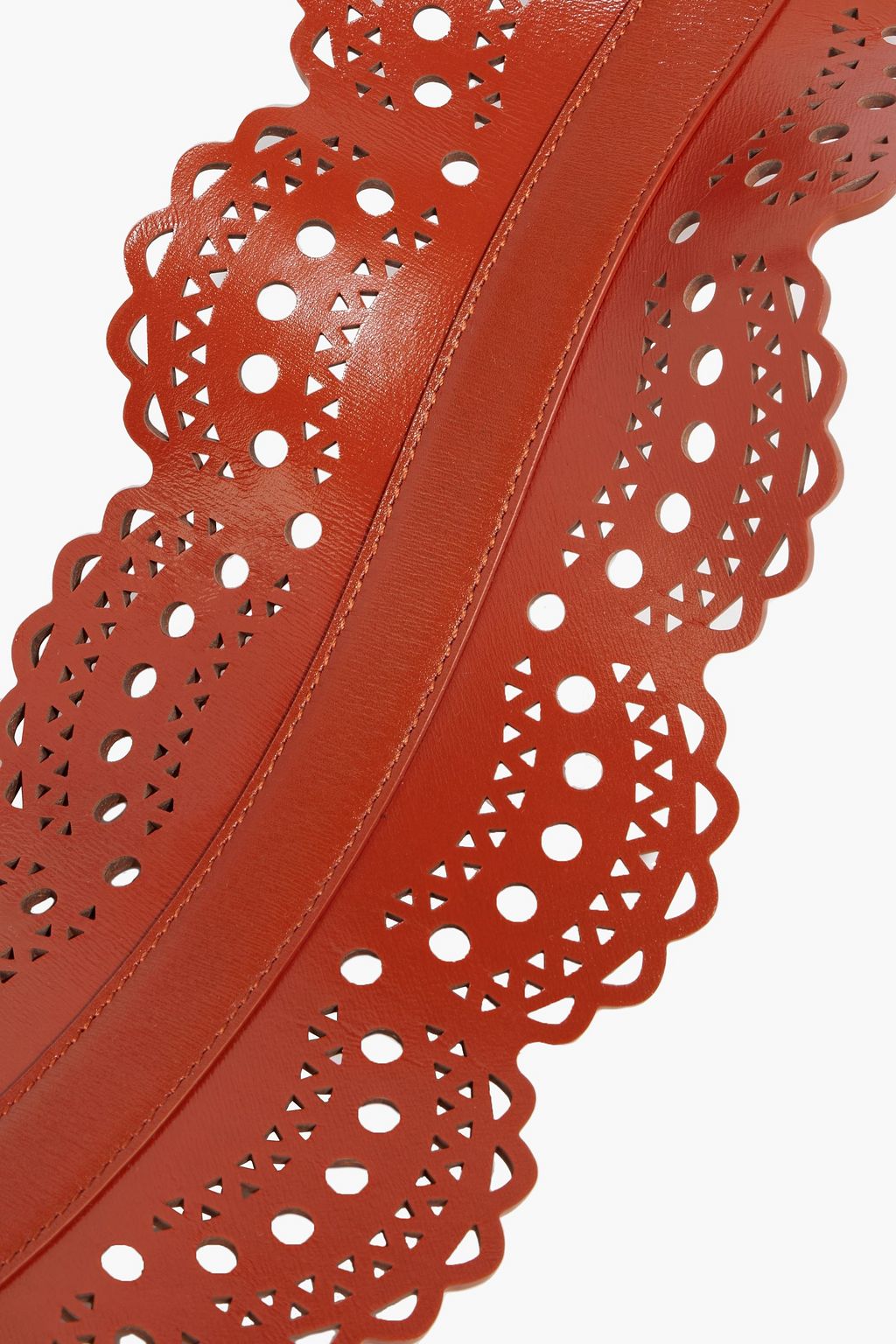 ALAÏA Laser-cut leather waist belt