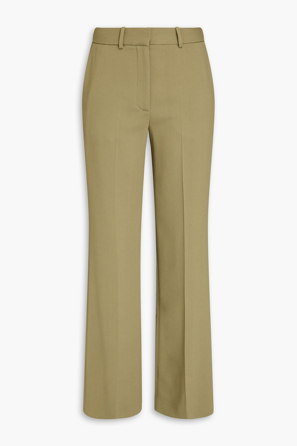 Joseph Morissey Stretch-crepe Straight-leg Trousers In Army Green