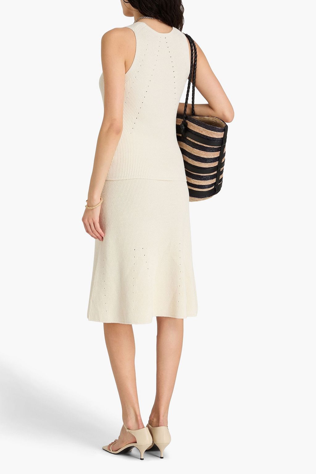 JOSEPH Ribbed linen-blend vest