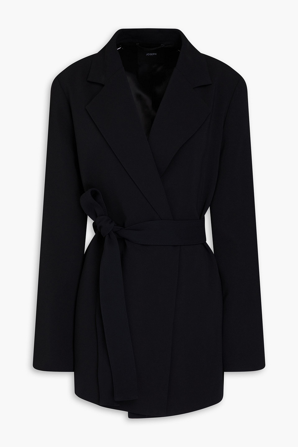 Joseph Cendo Belted Cady Blazer In Black
