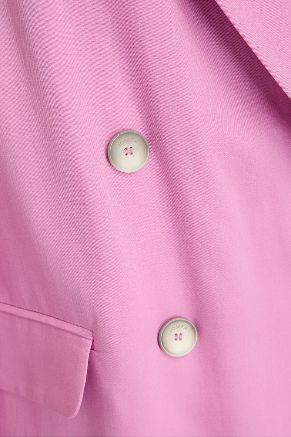 Joseph Jaden Double-breasted Wool-blend Twill Blazer In Pink