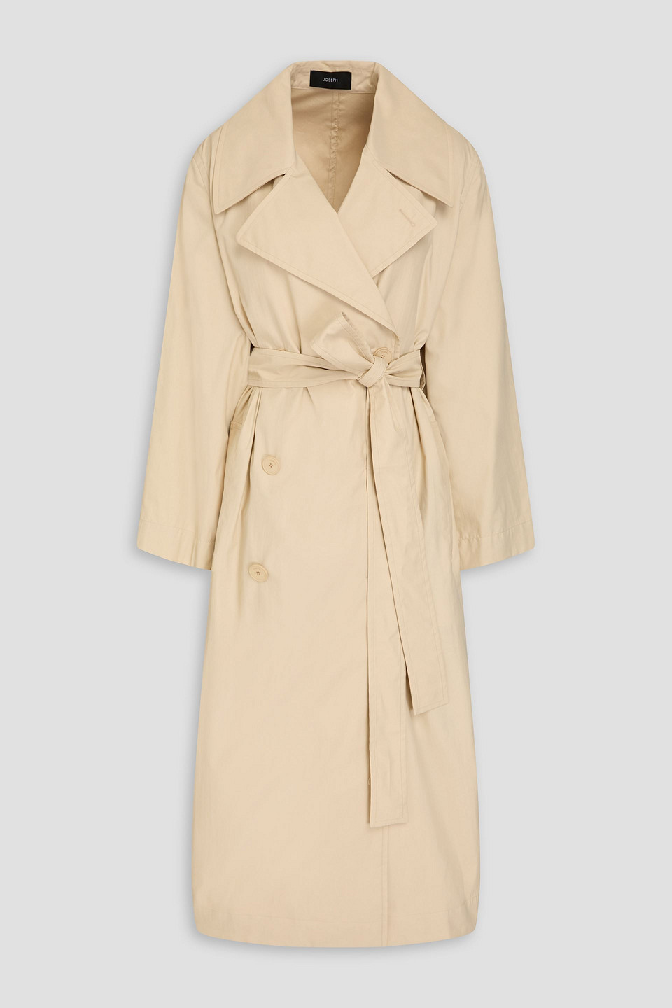 Joseph Cambrai Belted Cotton-blend Trench Coat In Neutral