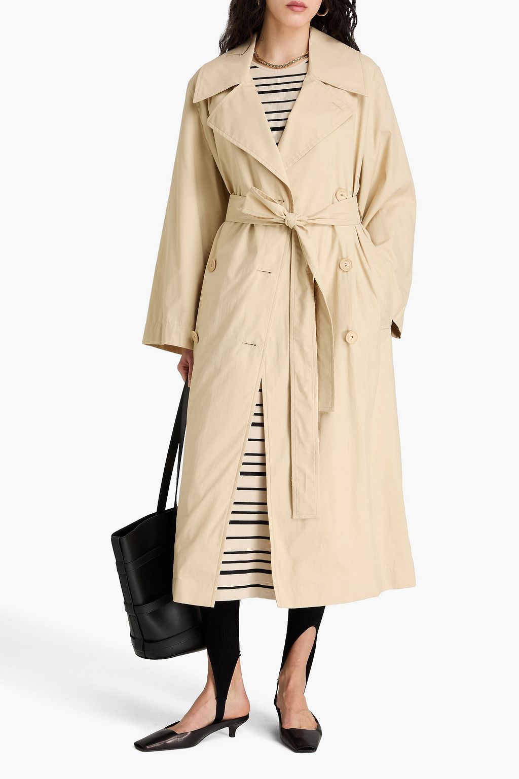JOSEPH Cambrai belted cotton-blend trench coat