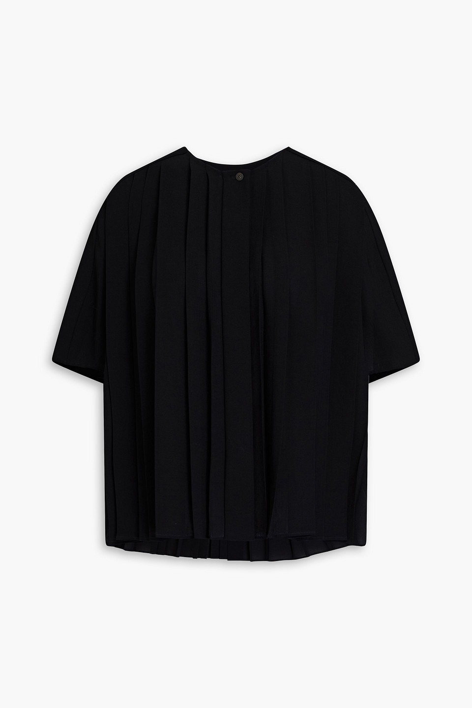 Joseph Bouloi Pleated Crepe Blouse In Black
