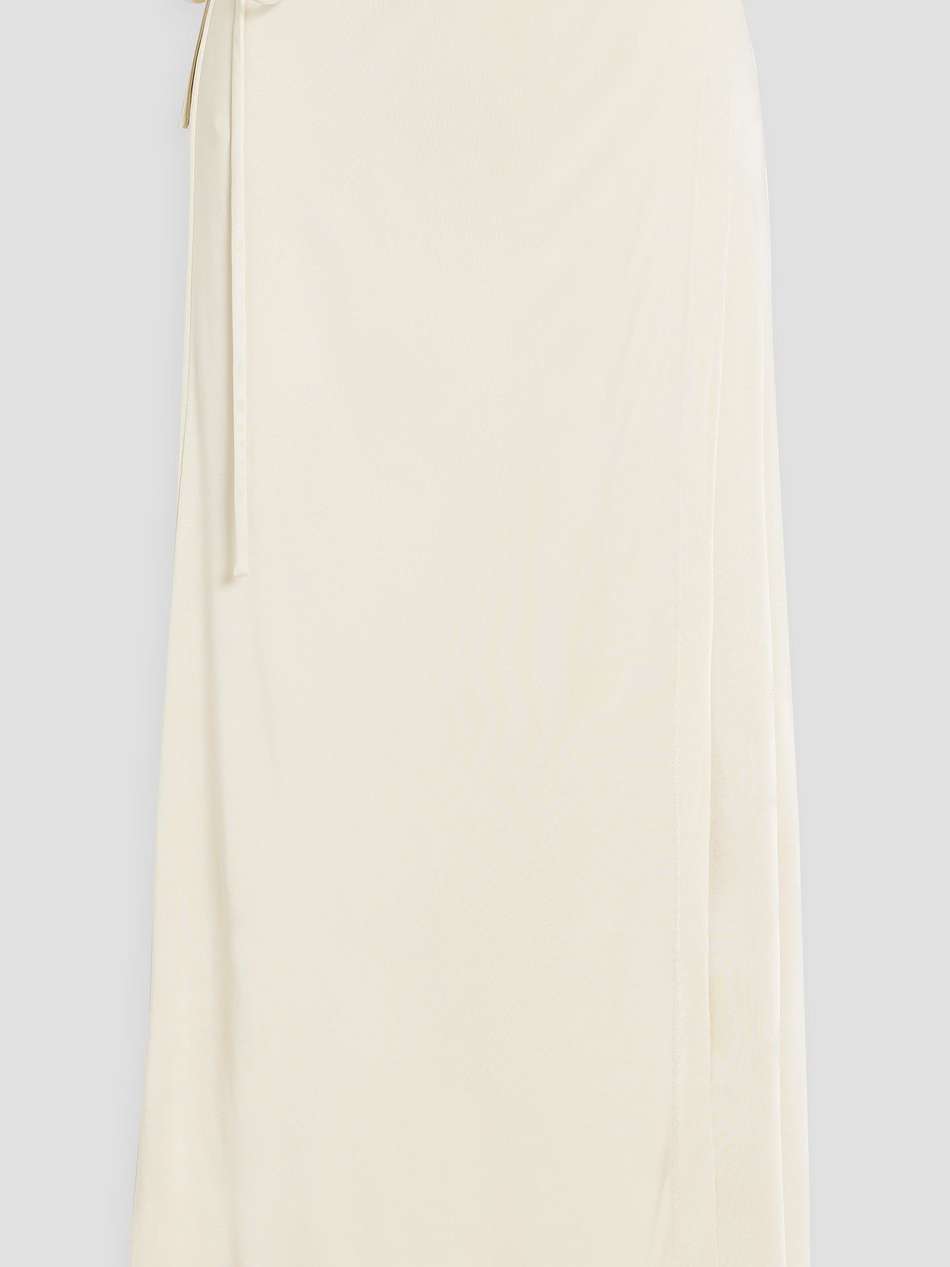 jersey midi wrap skirt