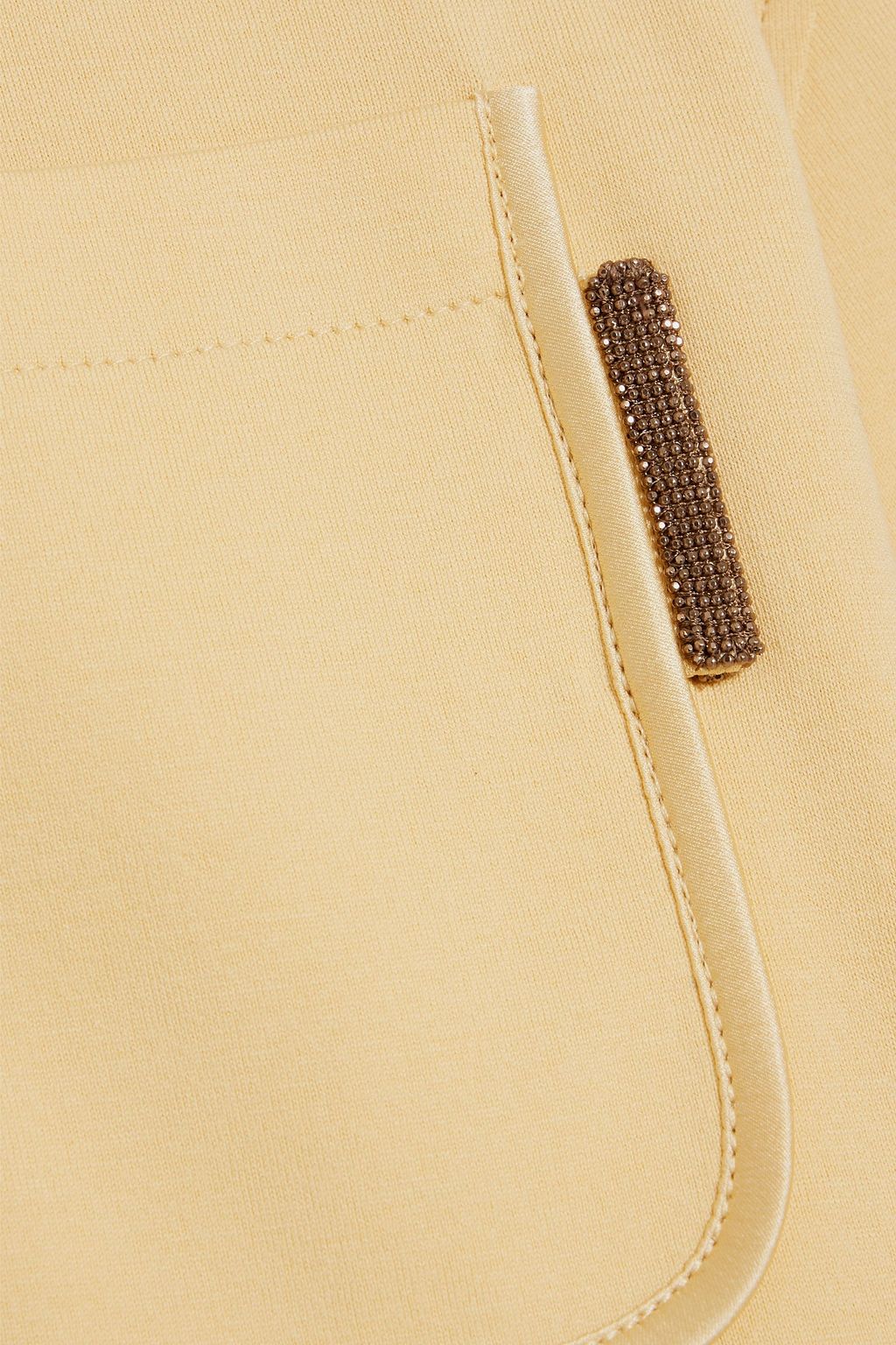 BRUNELLO CUCINELLI Bead-embellished cotton-jersey T-shirt