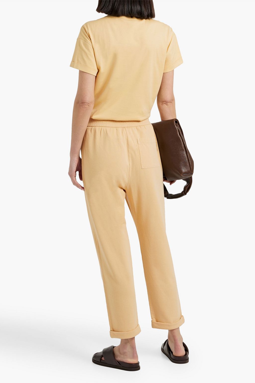 BRUNELLO CUCINELLI Bead-embellished cotton-jersey T-shirt