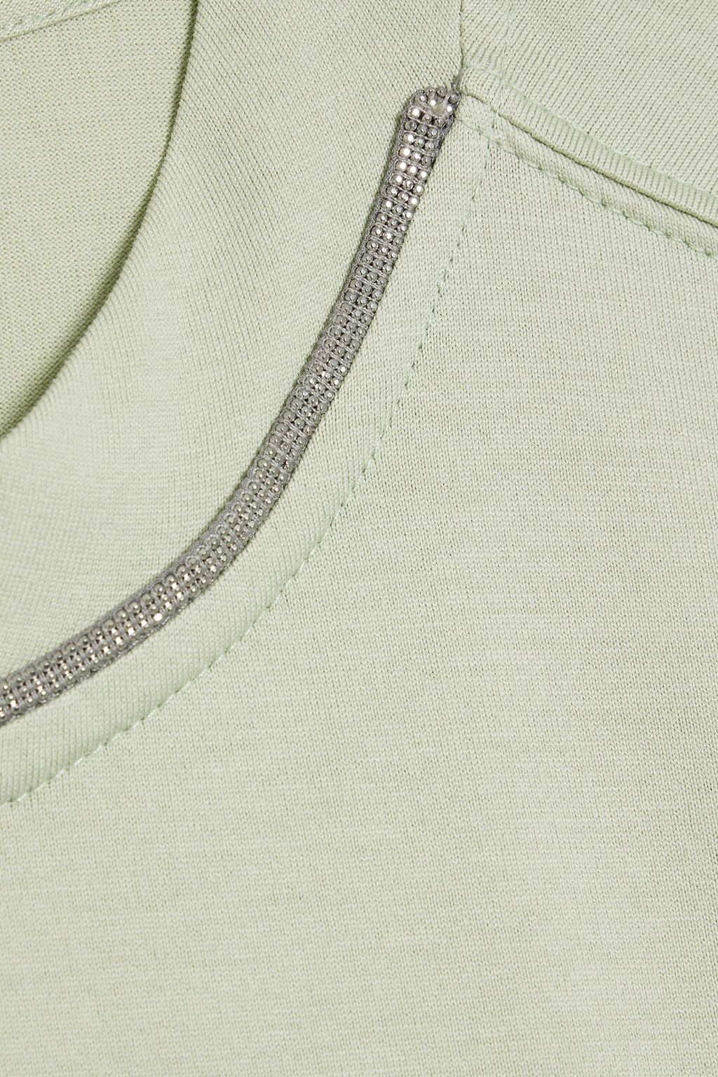 BRUNELLO CUCINELLI Bead-embellished cotton-jersey T-shirt