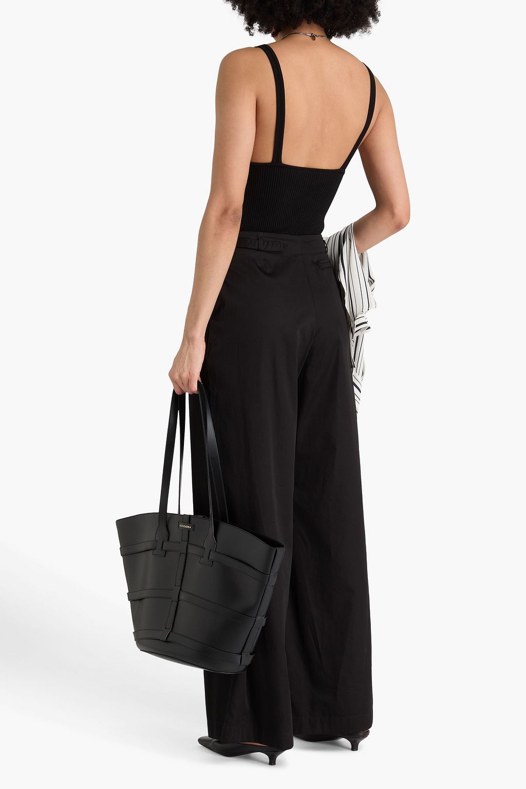 JOSEPH Tunius cotton-sateen wide-leg pants