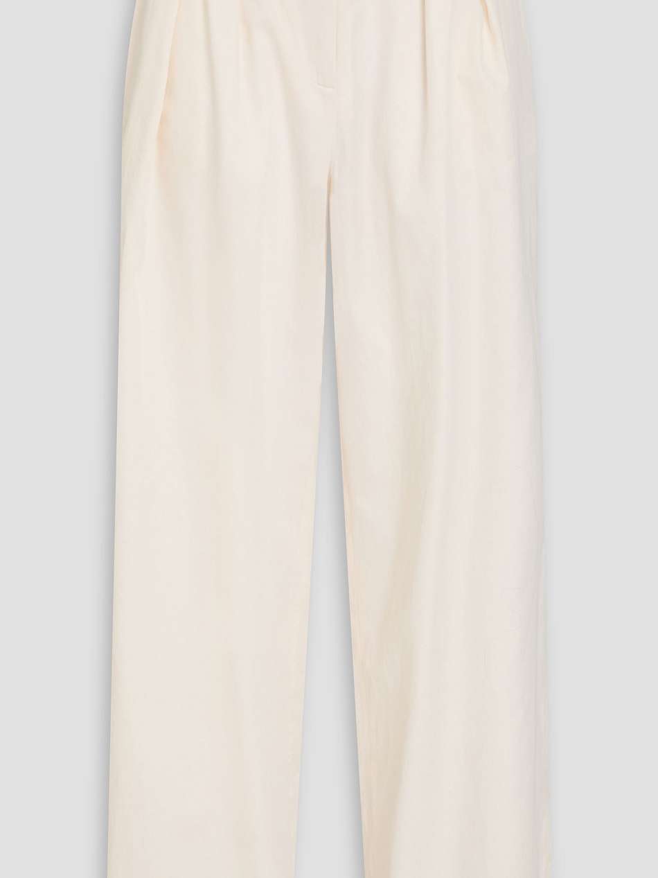 tunius cotton-sateen wide-leg pants