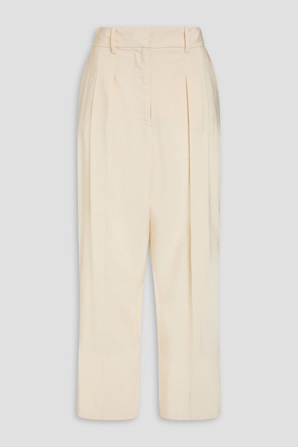 Joseph Tarn Pleated Silk-blend Drill Wide-leg Pants