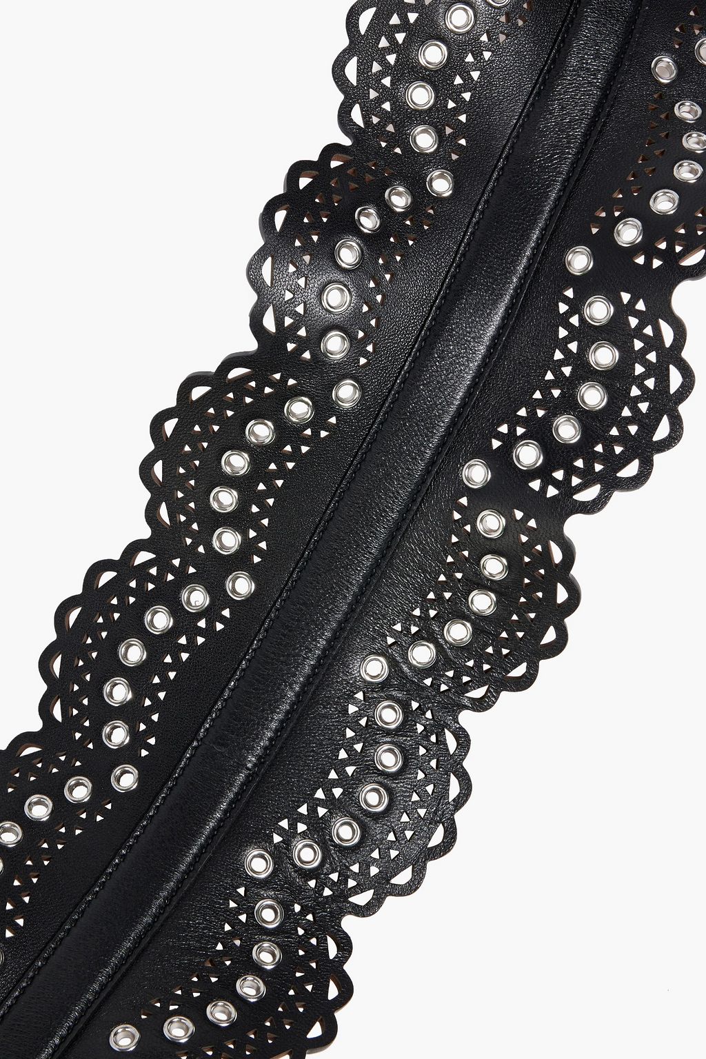 ALAÏA Laser-cut leather waist belt