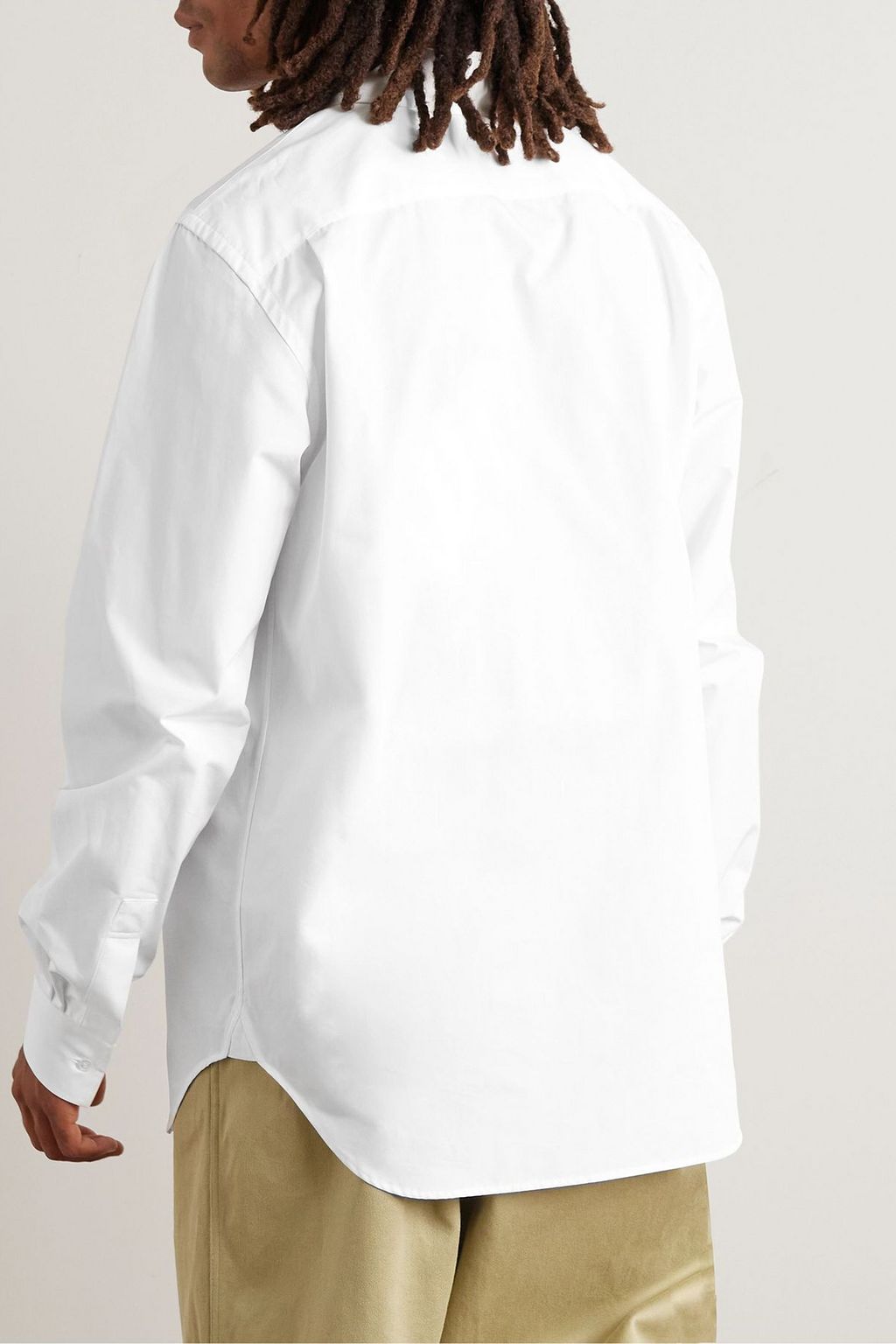 BURBERRY Logo-embroidered cotton-poplin shirt