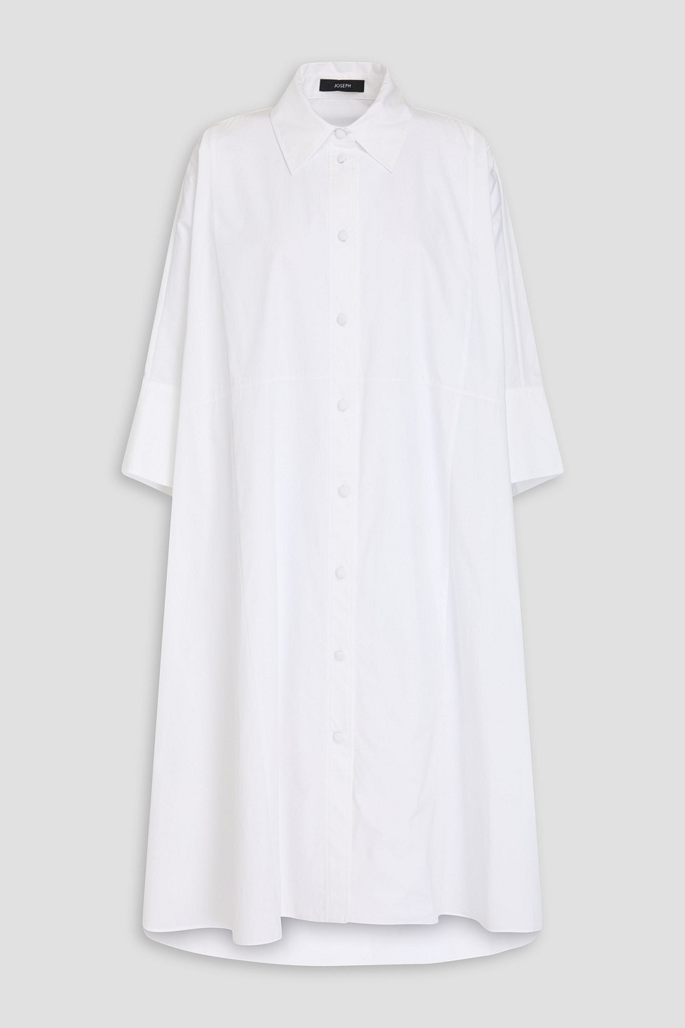 Joseph Dania Oversized Cotton-poplin Midi Shirt Dress In White