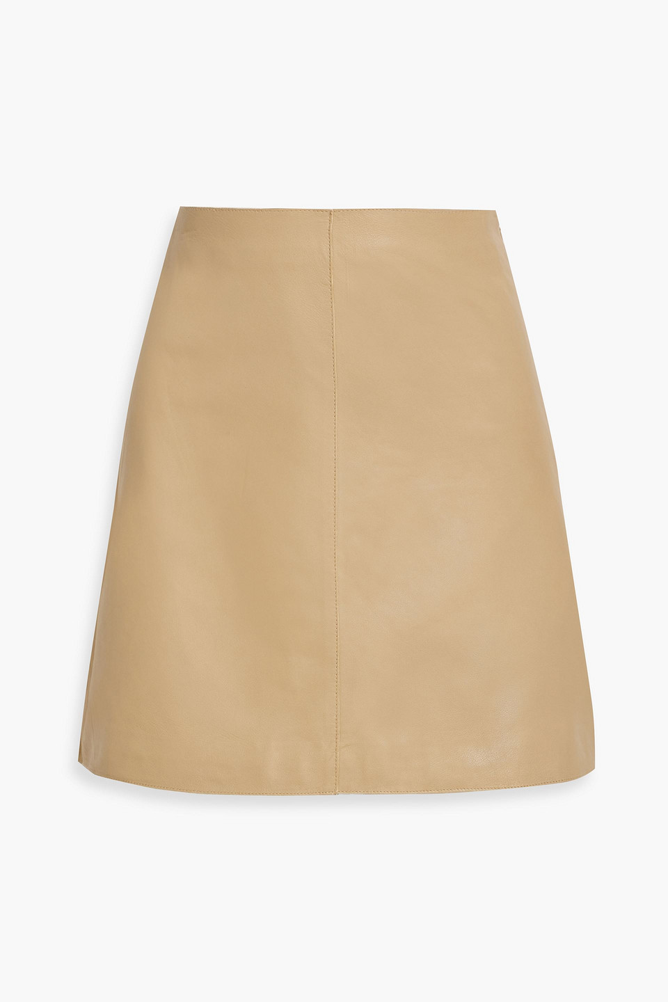 By Malene Birger Coras Leather Mini Skirt In Sand