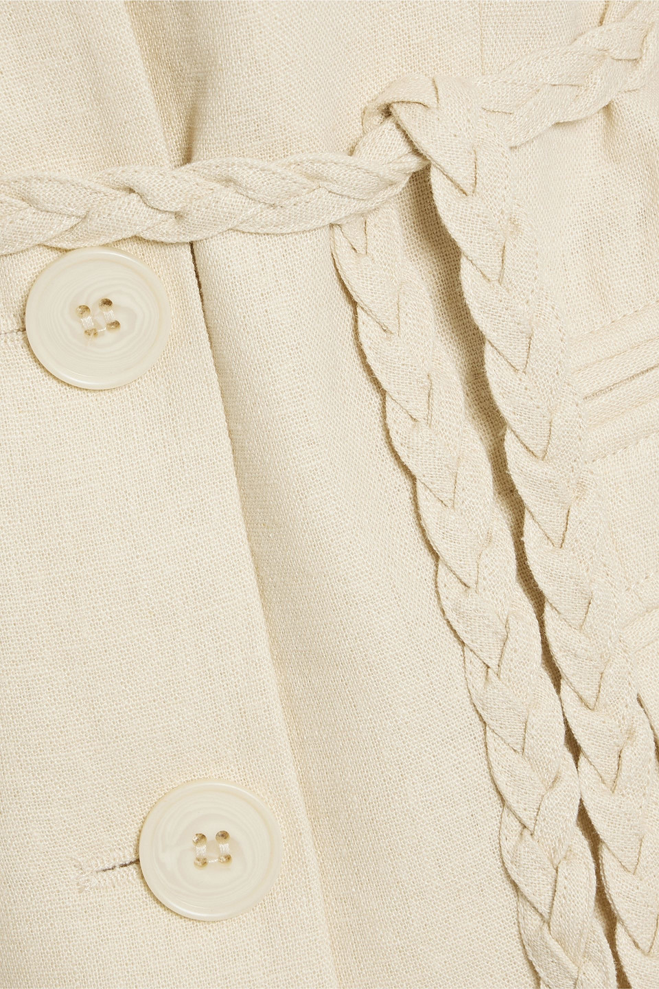 By Malene Birger Porter Linen-blend Blazer In Ecru