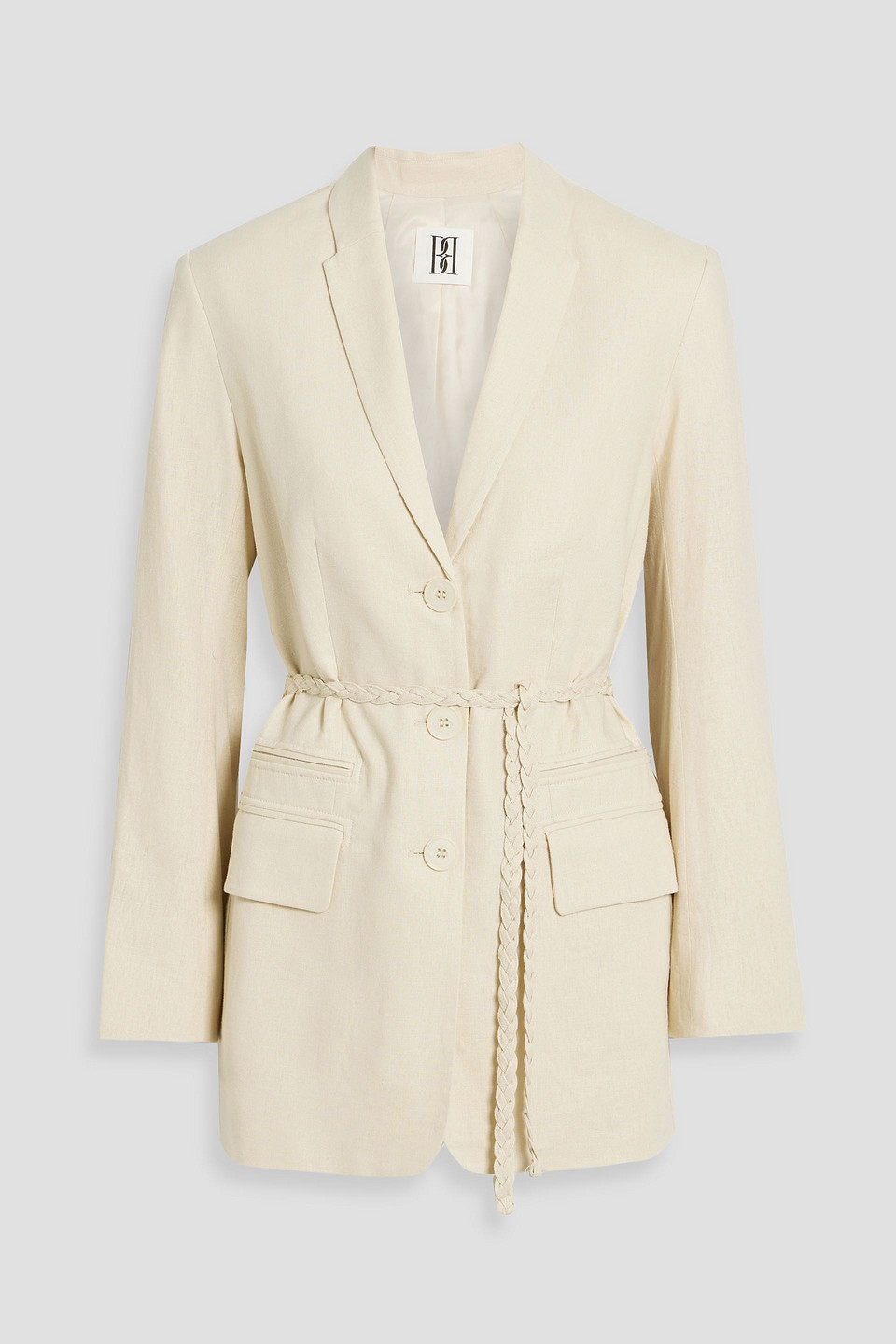 By Malene Birger Porter Linen-blend Blazer In Ecru