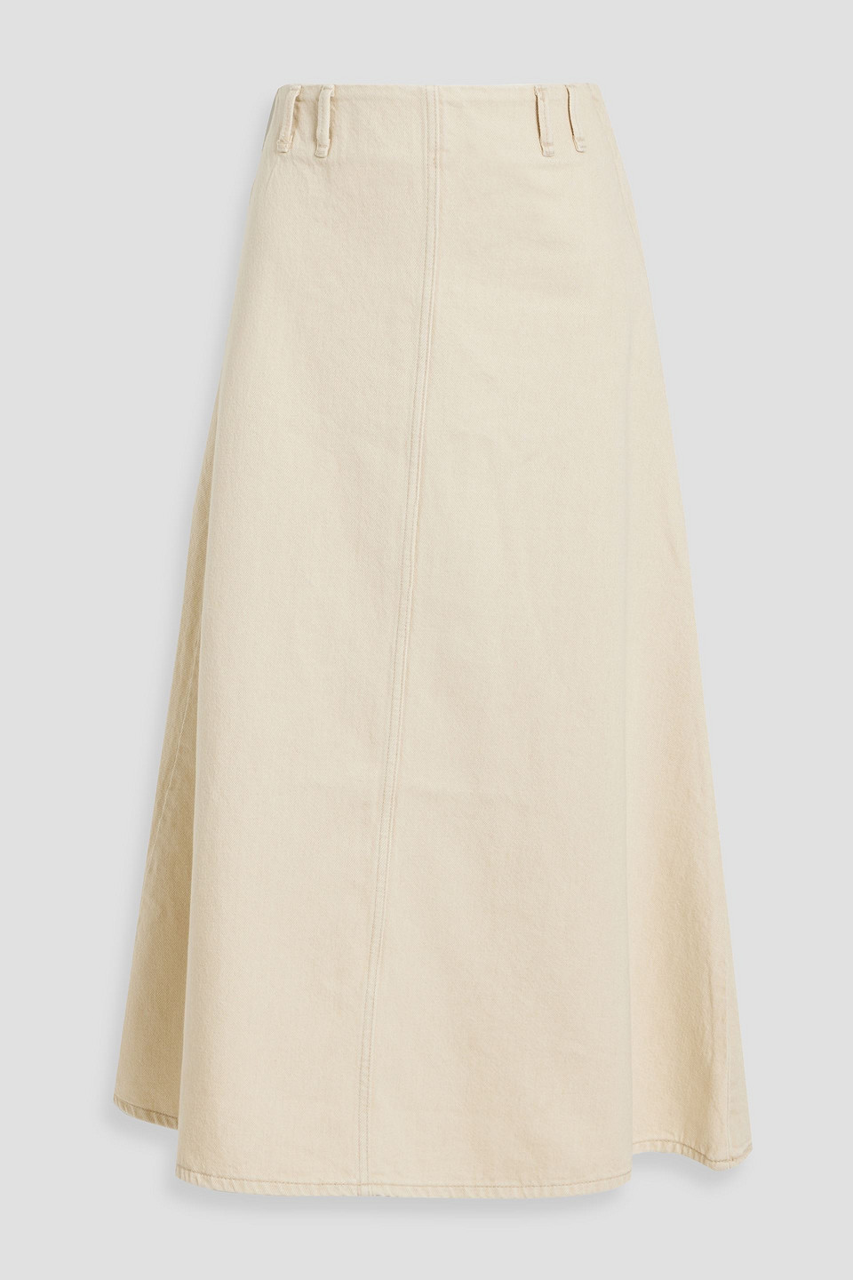 By Malene Birger Carlas Denim Midi Skirt In Cream