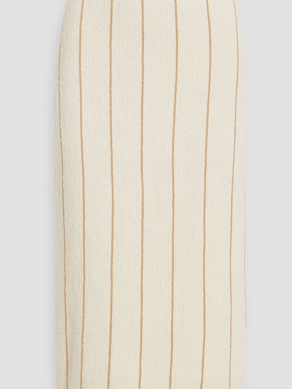 hercula striped ribbed-knit midi skirt
