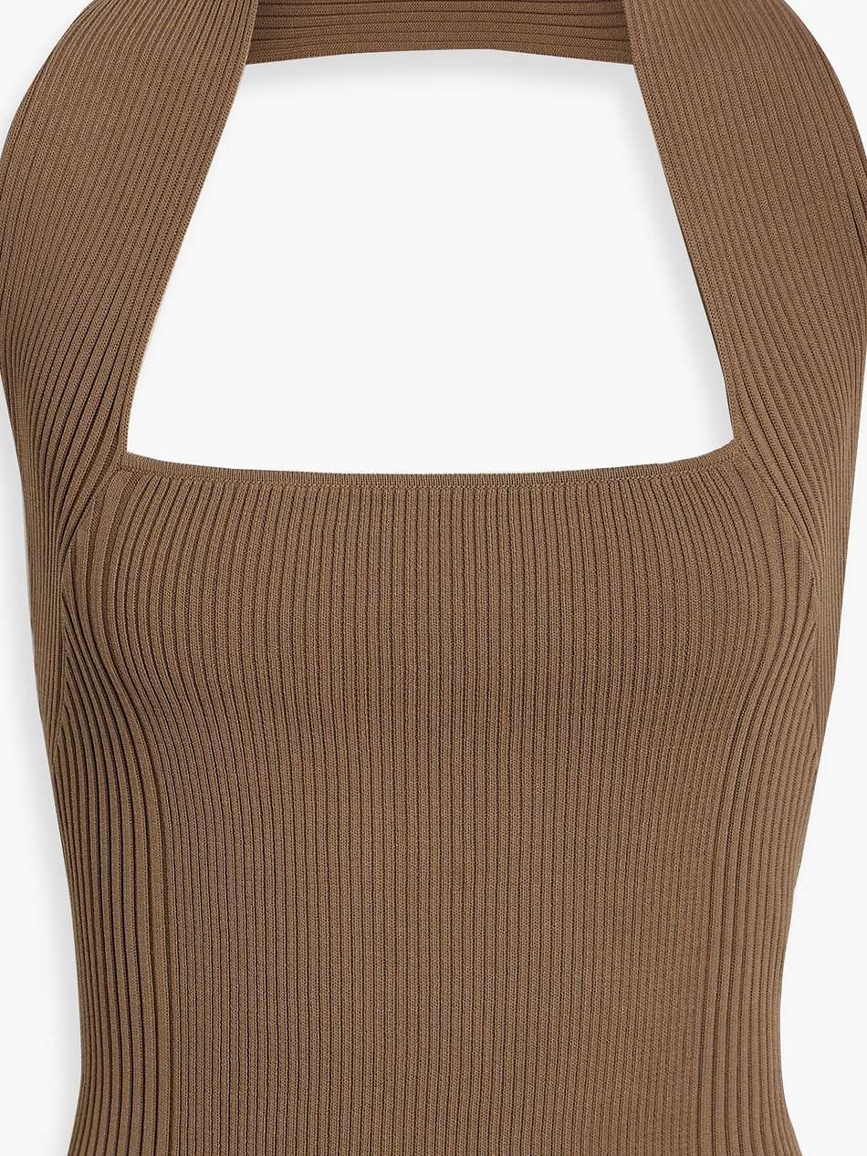 ronda ribbed-knit halterneck top