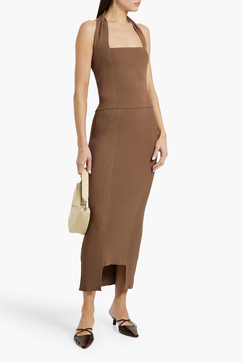 BY MALENE BIRGER تنورة طويلة "ميريني" بحبكة مضلّعة