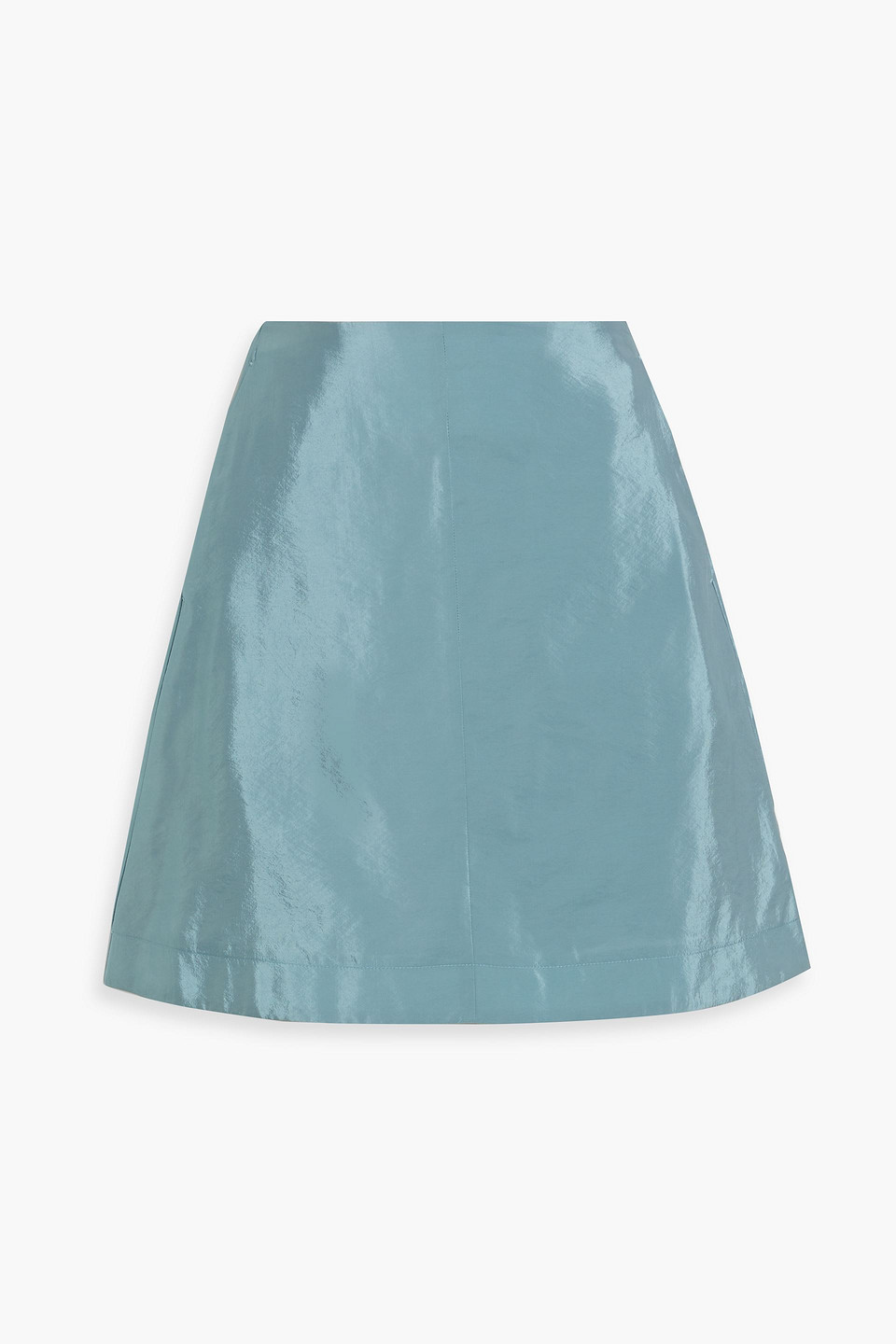 By Malene Birger Isabele Taffeta Mini Skirt In Slate Blue