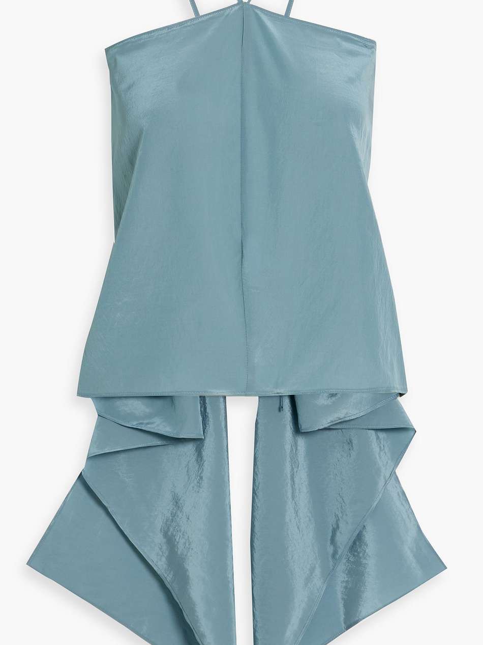 brinola draped taffeta top