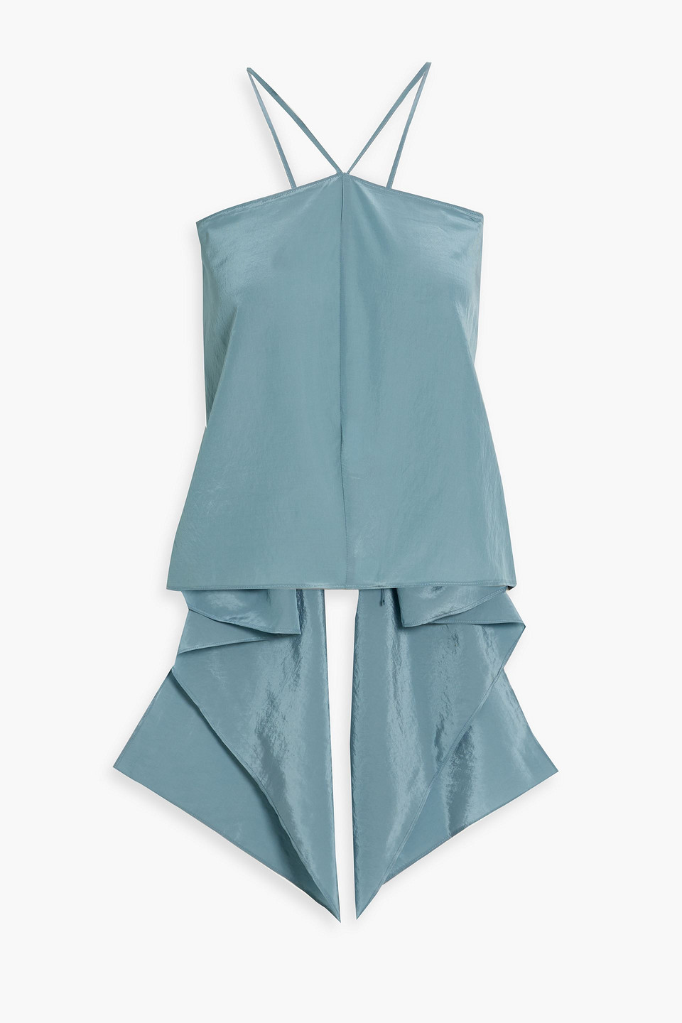 By Malene Birger Brinola Draped Taffeta Top In Slate Blue