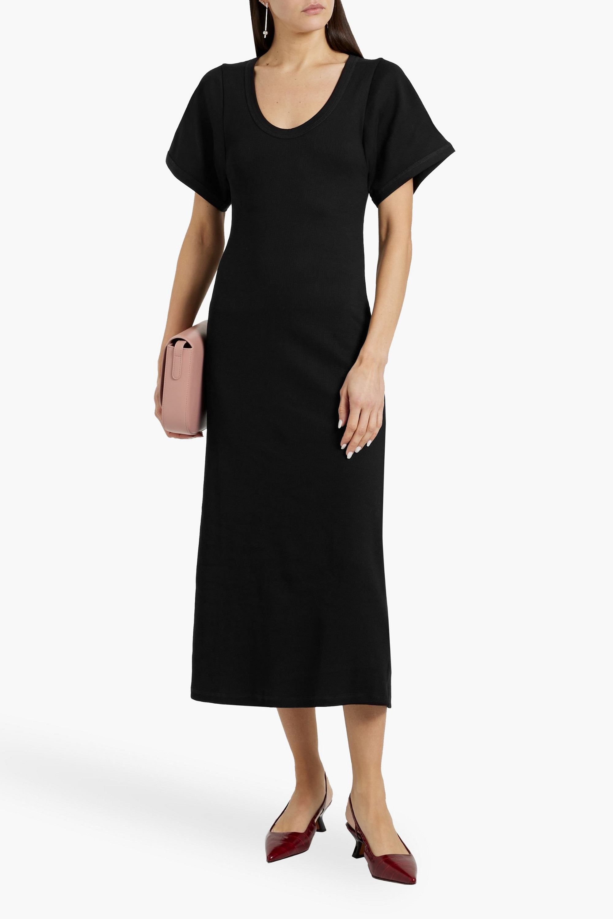 By Malene Birger Anaissa ribbed cotton-blend jersey midi dress