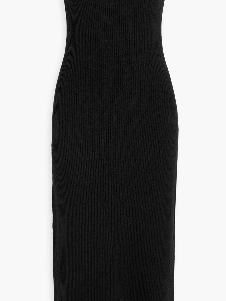 akari strapless ribbed ecovero™-blend midi dress