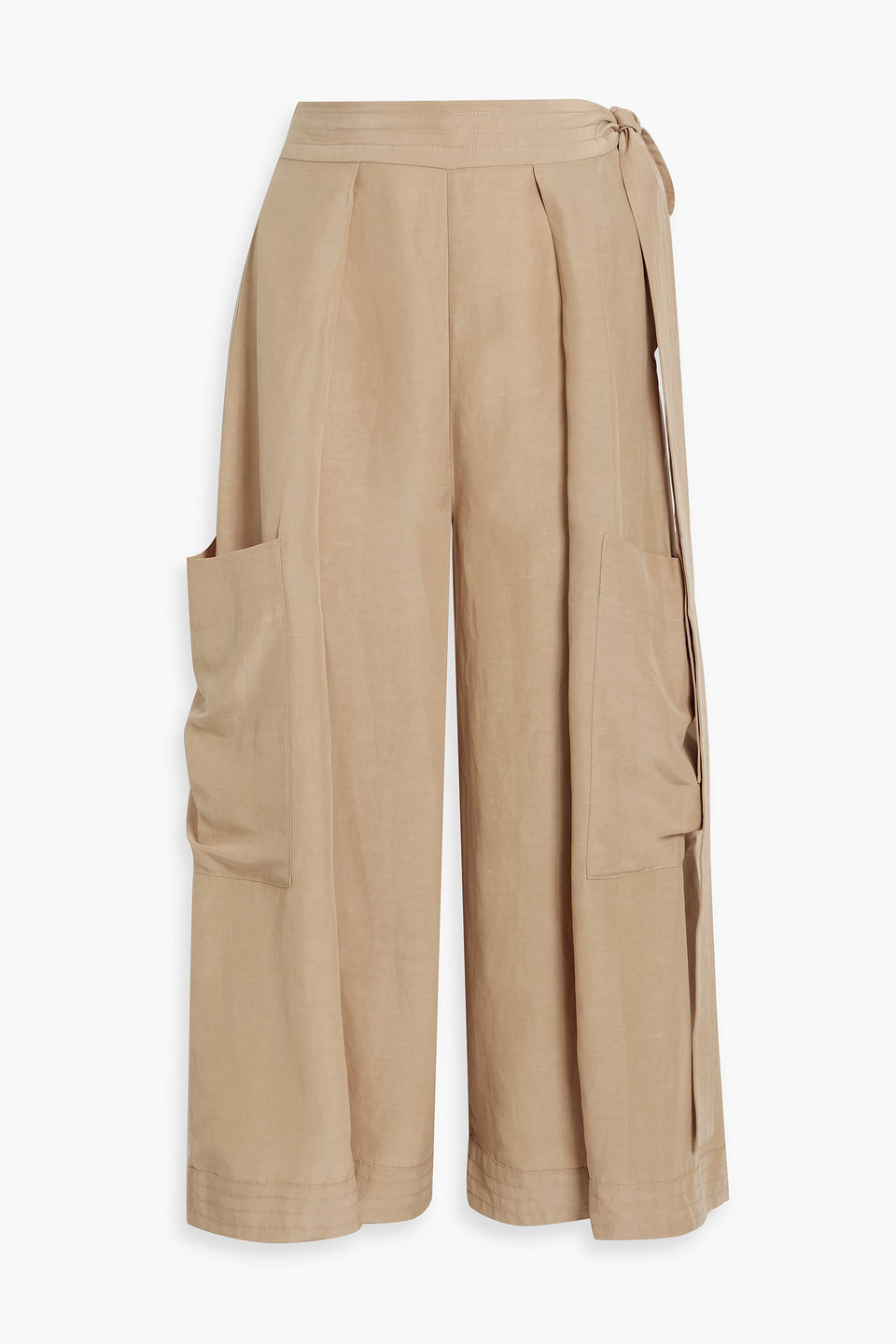 By Malene Birger Darlane Woven Wide-leg Pants In Sand