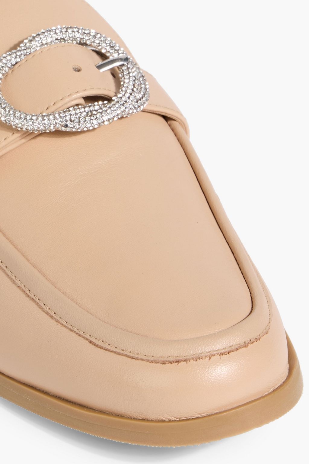 STUART WEITZMAN Embellished leather slippers