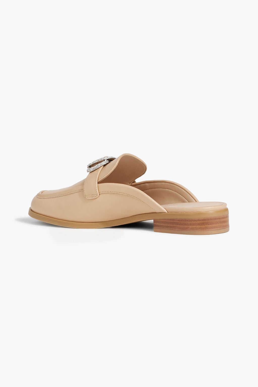 STUART WEITZMAN Embellished leather slippers