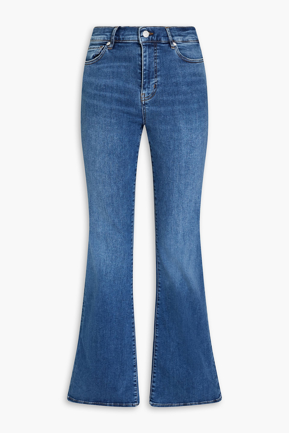 Frame Le High Flare High-rise Flared Jeans In Mid Denim