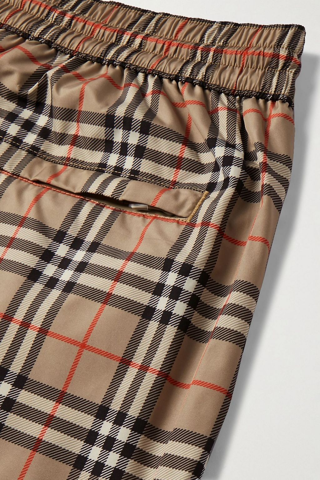 BURBERRY Long-length checked swim shorts