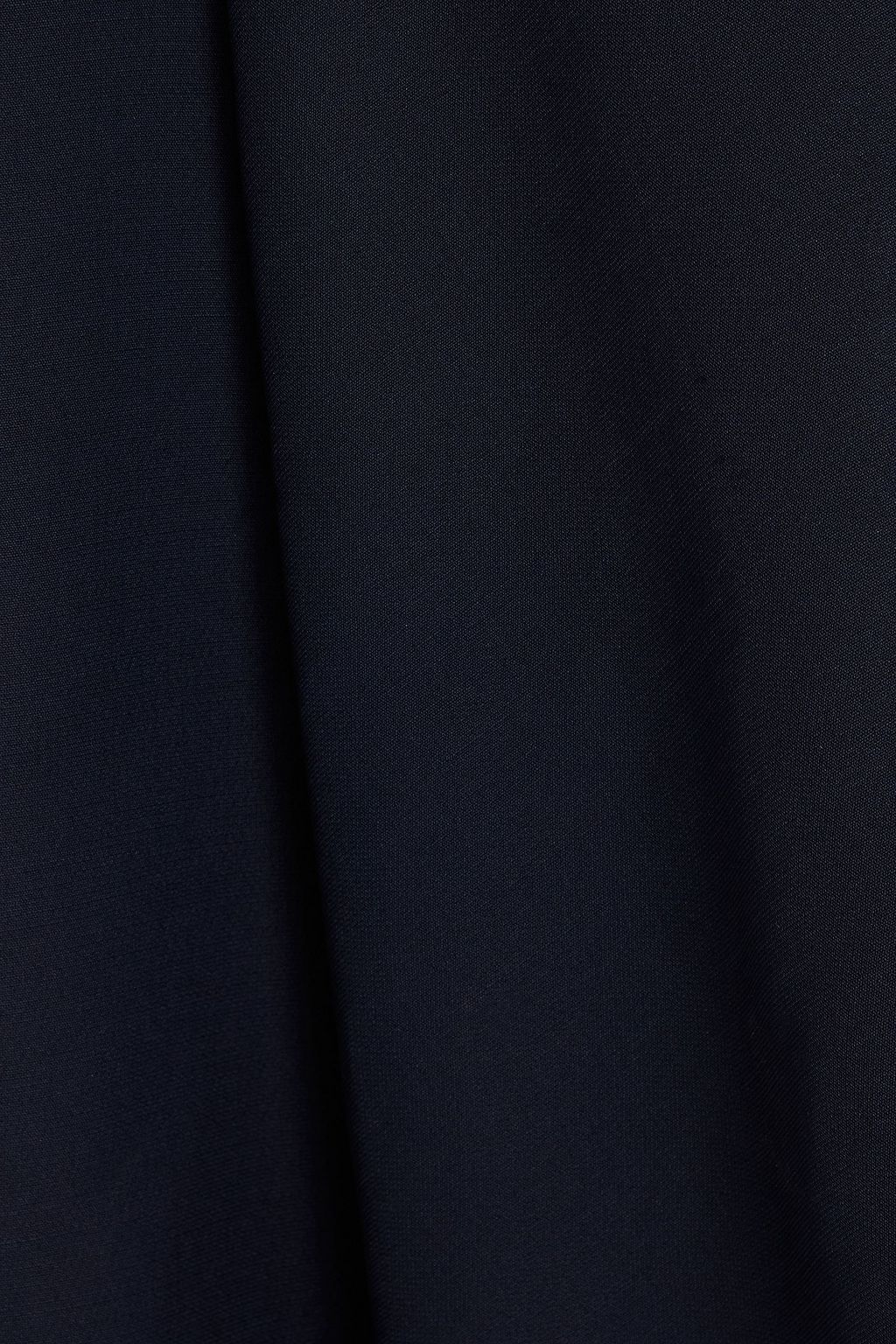 VALENTINO GARAVANI Pleated wool and silk-blend crepe mini dress