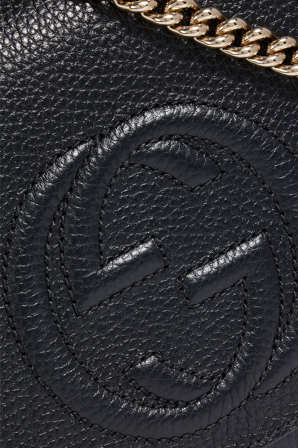 GUCCI Pebbled-leather shoulder bag