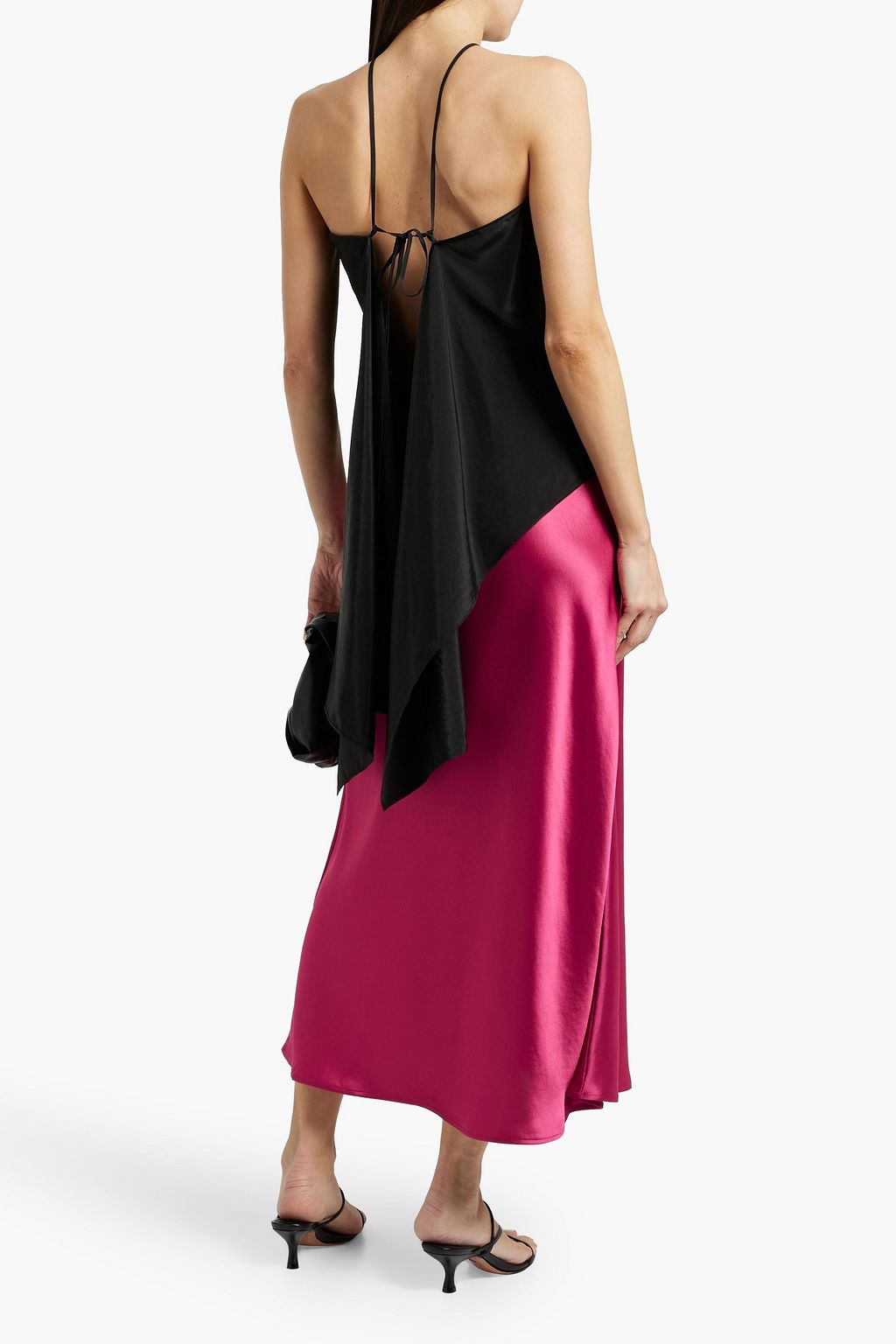 BY MALENE BIRGER تنورة متوسطة الطول "بوشان" من الساتان