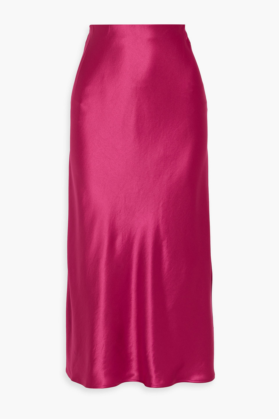 By Malene Birger Boshan Satin Midi Skirt In Crimson