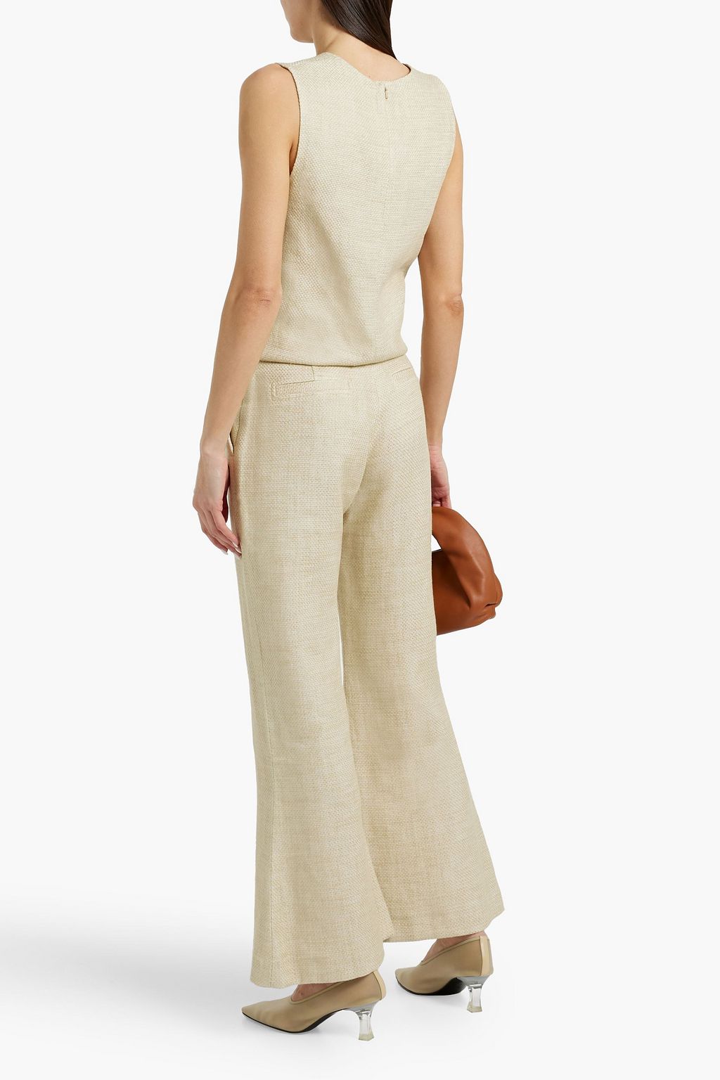 BY MALENE BIRGER 리넨 혼방 캔버스 플레어 팬츠