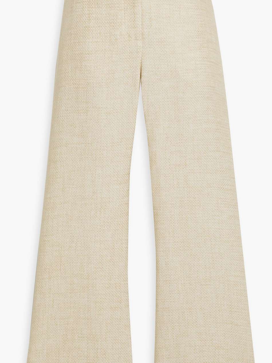 caras linen-blend canvas flared pants